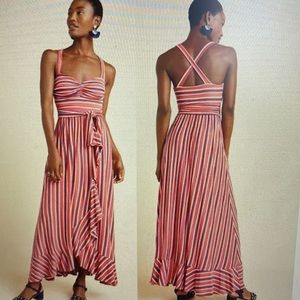 Anthropologie Maeve Gabriela Stripe Maxi Dress